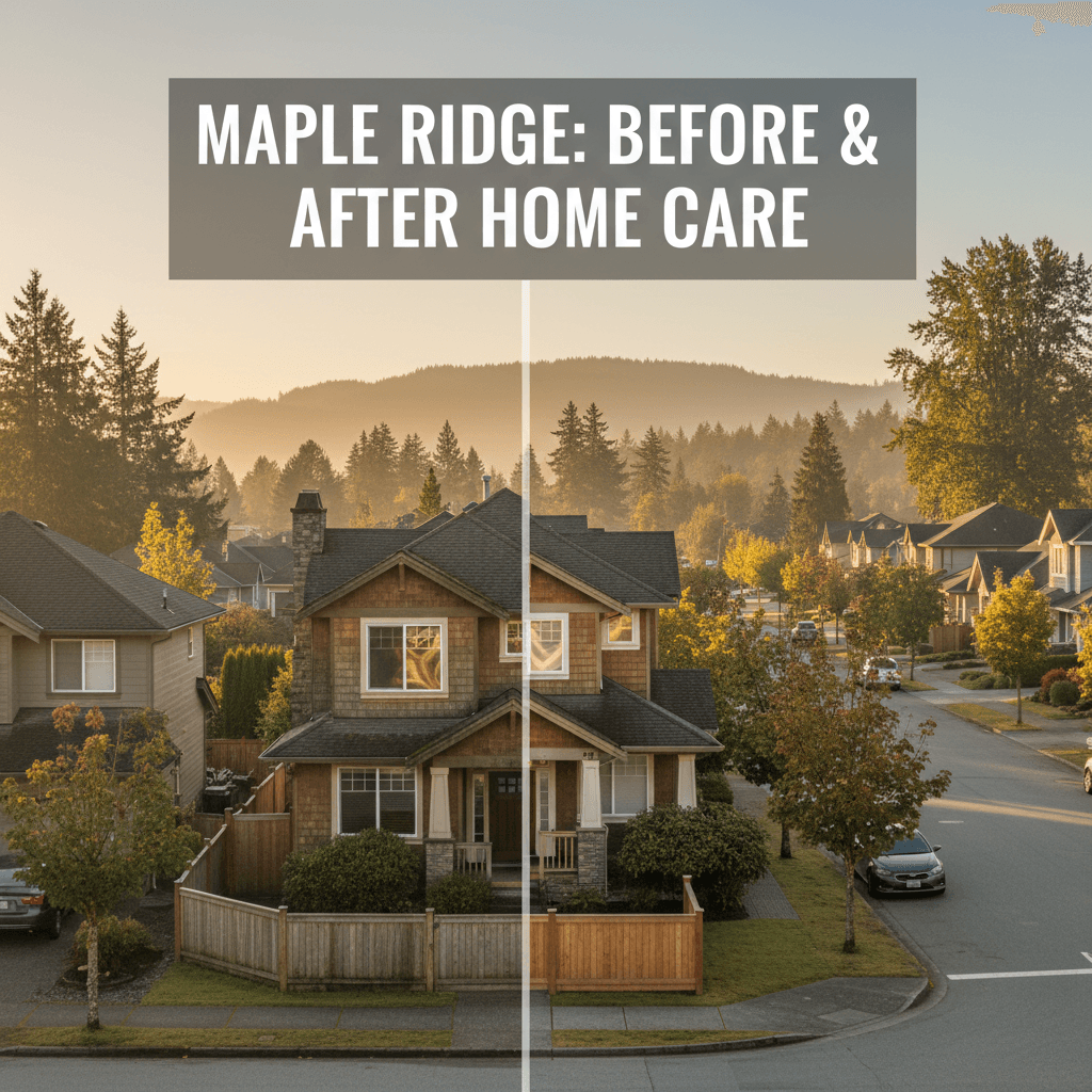 Maple Ridge residential neighborhood showing cleaned home