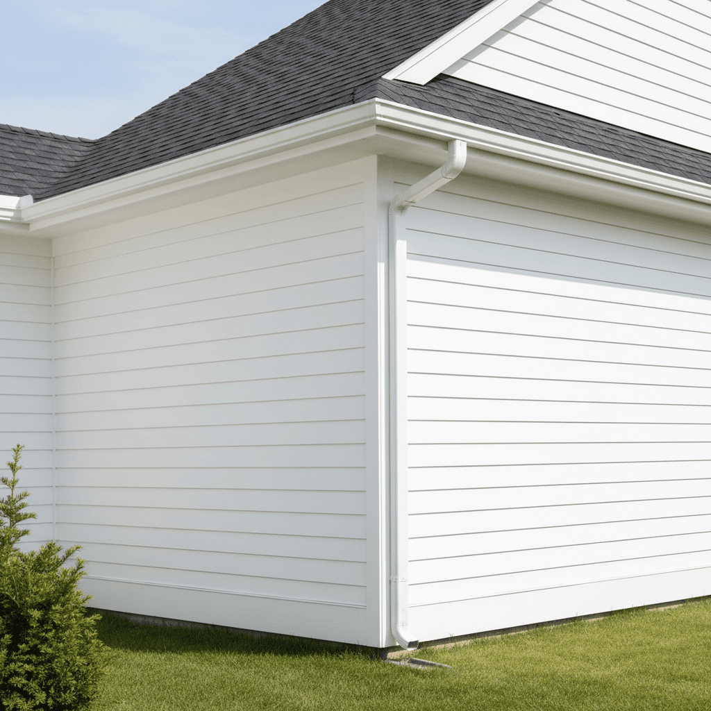 Clean siding and fascia boards on a residential home